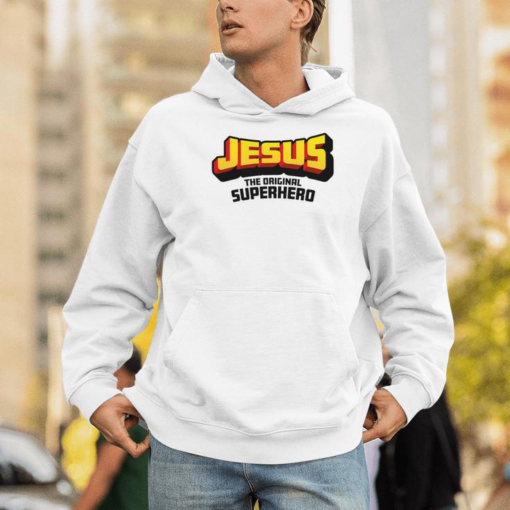 Jesus The Original Superhero Comic Book Christian Faith Men Hoodie
