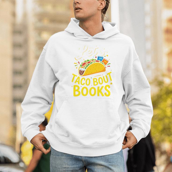 Let's Taco About Books Mexican Pun Bookworm Premium Tri-Blend Men Hoodie