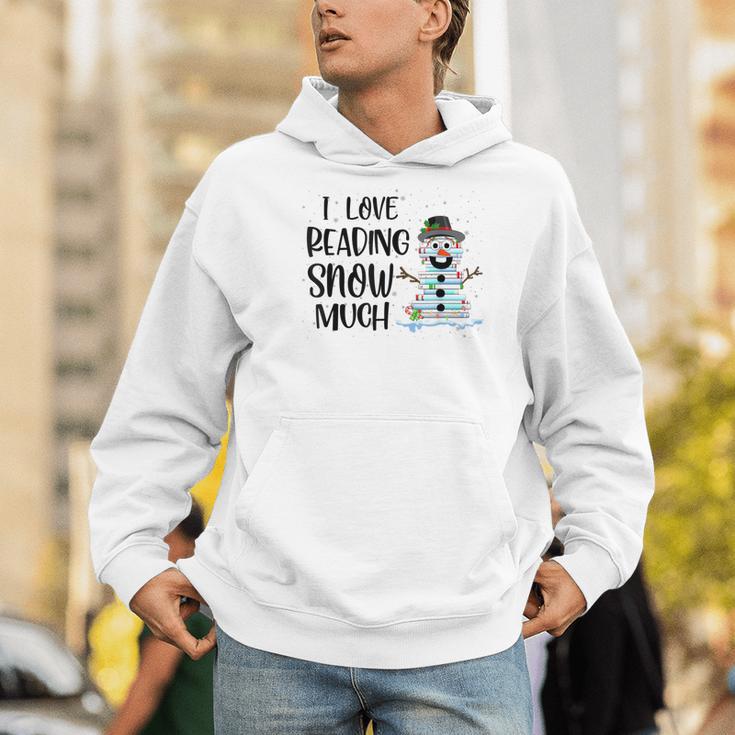 I Love Reading Snow Much Christmas For Book Lovers & Reader Men Hoodie