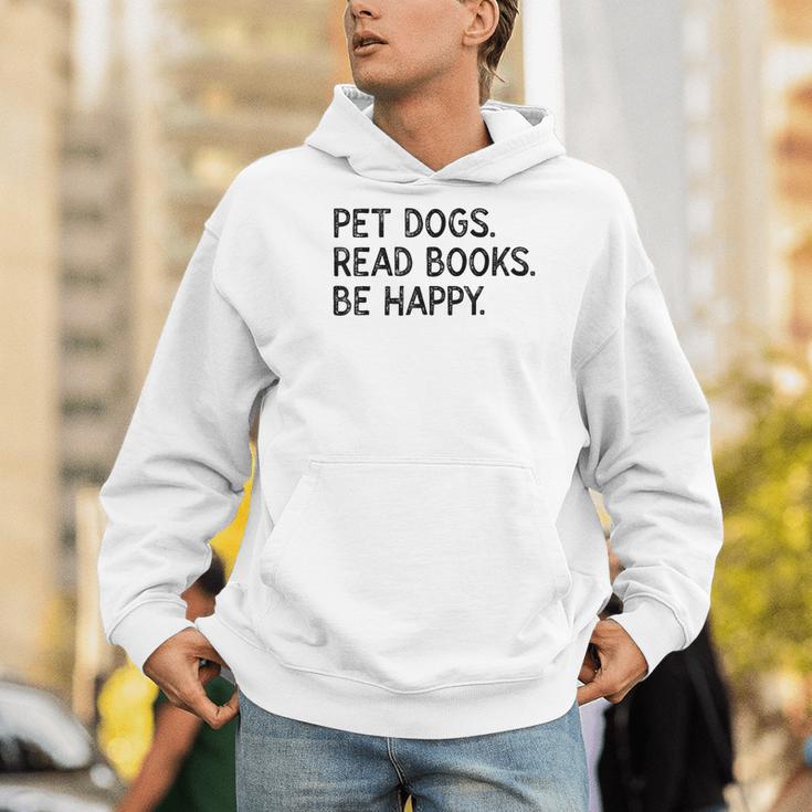 Pet Dogs Read Books Be Happy Men Hoodie