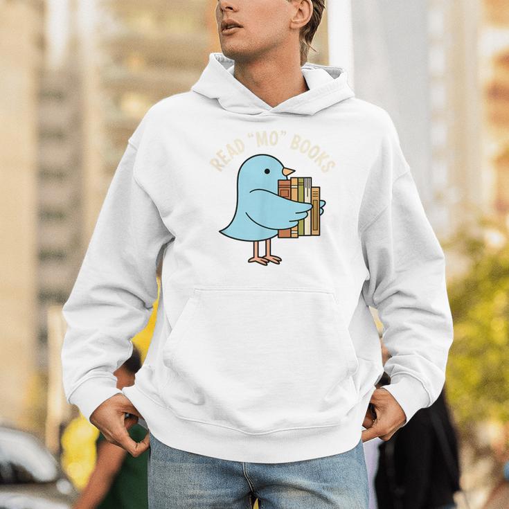 Read Mo Books Cute Bird Reading Kids Book Lover Men Hoodie