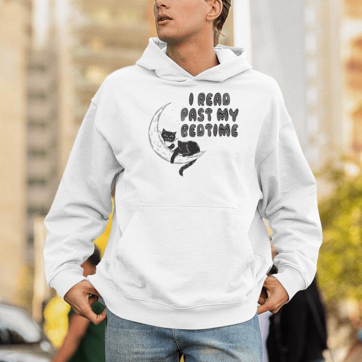 I Read Past My Bedtime Reading Cat Book Lover Men Hoodie