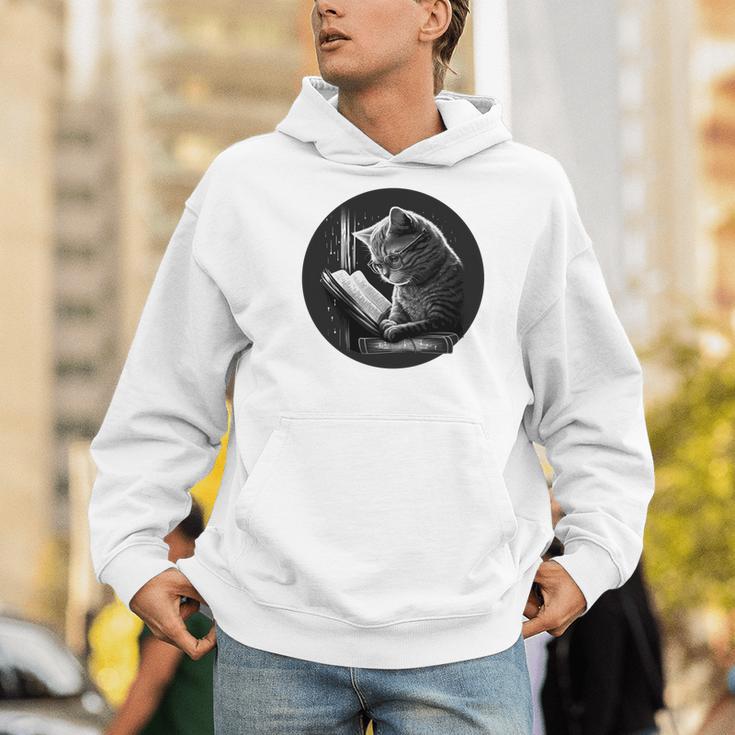Reading Cat Book Lover Cat Lover Bookworm Cat Owner Men Hoodie Reading Cat Book Lover Cat Lover Bookworm Cat Owner Men Hoodie
