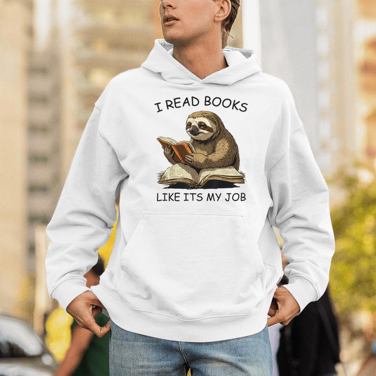 Reading I Read Books Like Its My JobSloth Animal Men Hoodie