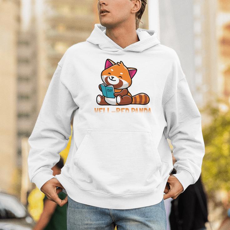 Well Red Panda Shirt Bookworm Reading Books Panda Men Hoodie