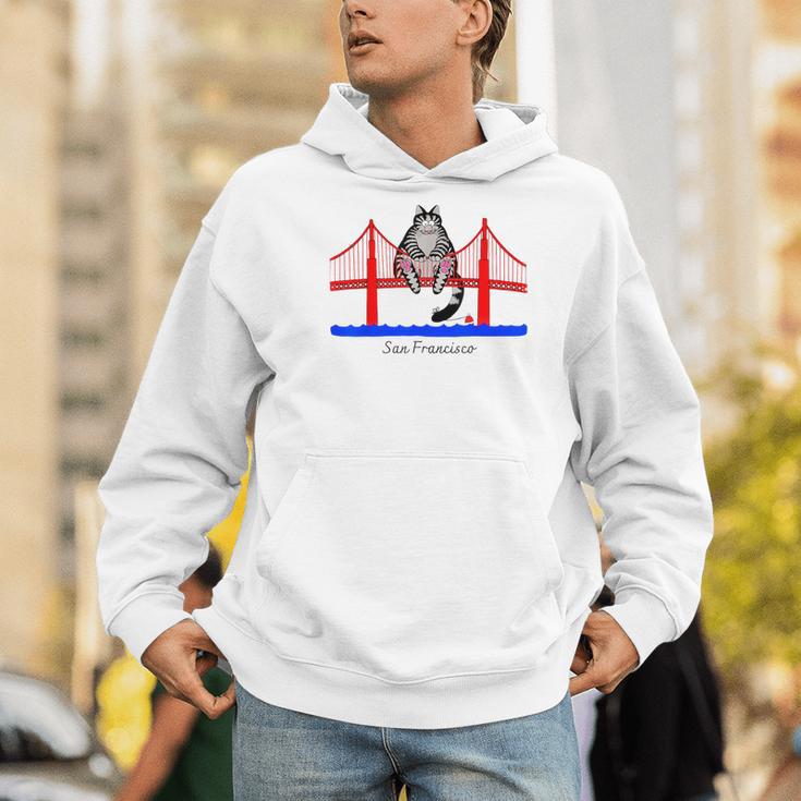 San Francisco Cat Golden Gate Bridge Book Lover Vintage Men Hoodie San Francisco Cat Golden Gate Bridge Book Lover Vintage Men Hoodie