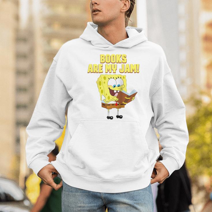 SpongeBob Loves Reading Books Are My Jam Raglan Baseball Tee Men Hoodie