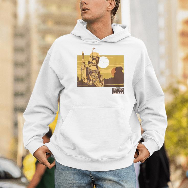 Star Wars The Book Of Boba Fett Landscape Silhouette Men Hoodie