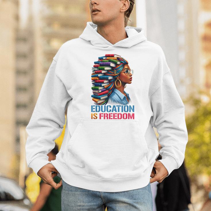 History Education Is Freedom Books Black History Men Hoodie