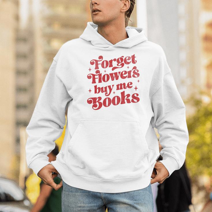 Valentine Bookish Love Quote Forget Flowers Buy Me Books Premium Tri-Blend Men Hoodie