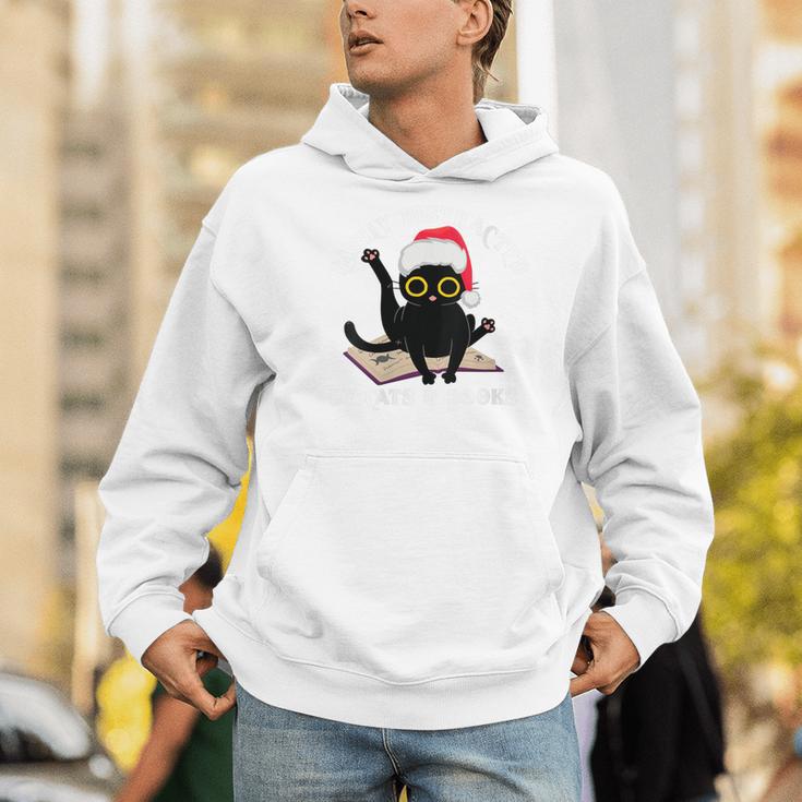 Witchy Book Lover Christmas Cat Reading Mystic Bookworm Men Hoodie Witchy Book Lover Christmas Cat Reading Mystic Bookworm Men Hoodie