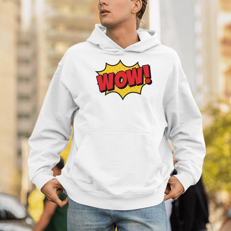 WOW Comic Book Cartoon Speech Bubble Pop Art Men Hoodie WOW Comic Book Cartoon Speech Bubble Pop Art Men Hoodie
