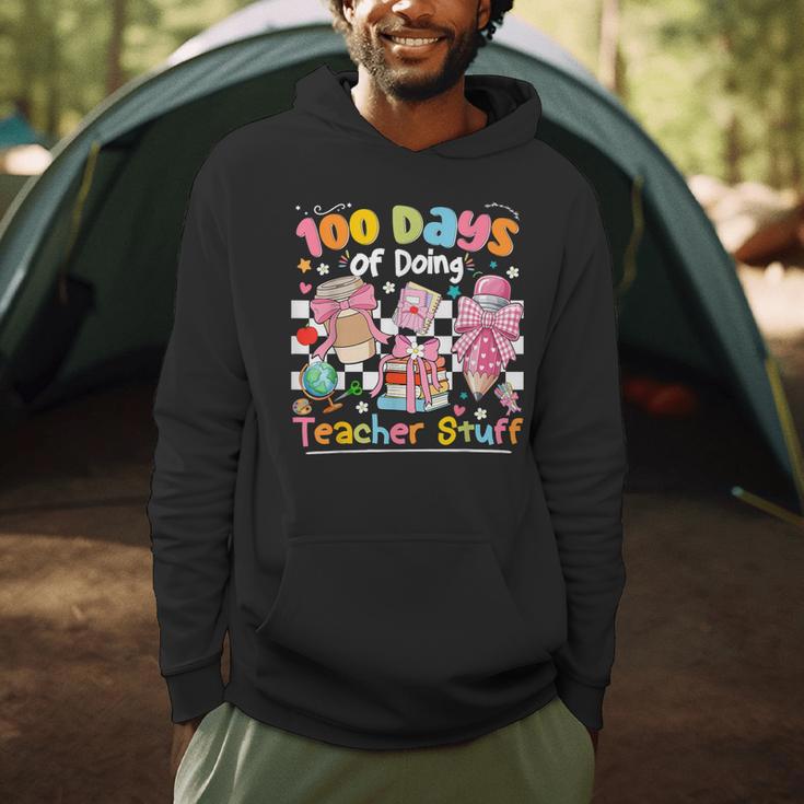 100th Day Of School Teacher 100 Days Coffee Books Men Hoodie