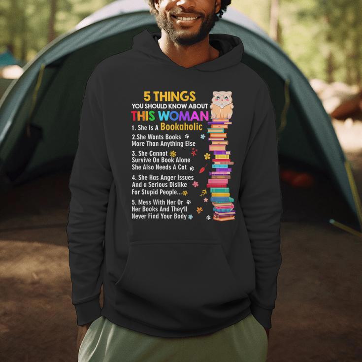 5 Things Should Know About This Woman Bookaholic Book Lover Men Hoodie 5 Things Should Know About This Woman Bookaholic Book Lover Men Hoodie