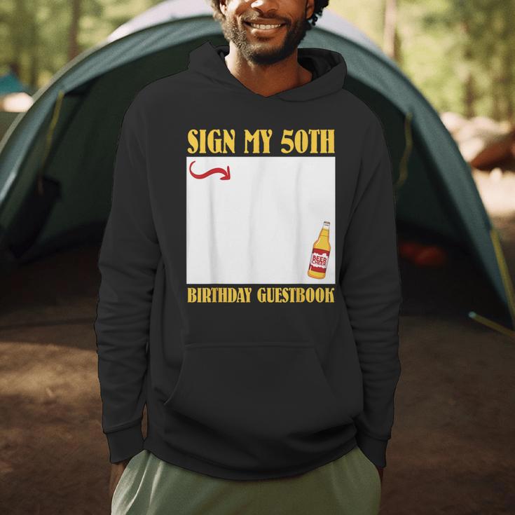 50th Birthday SIGN MY 50TH BIRTHDAY GUESTBOOK 50 Years Men Hoodie