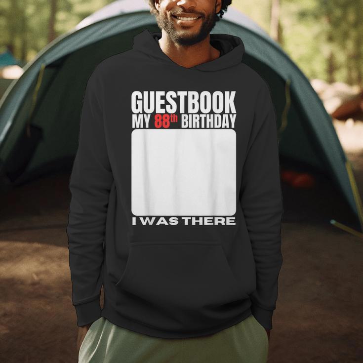 My 88th Birthday Guestbook 88 Years Birthday Party Sign My Men Hoodie