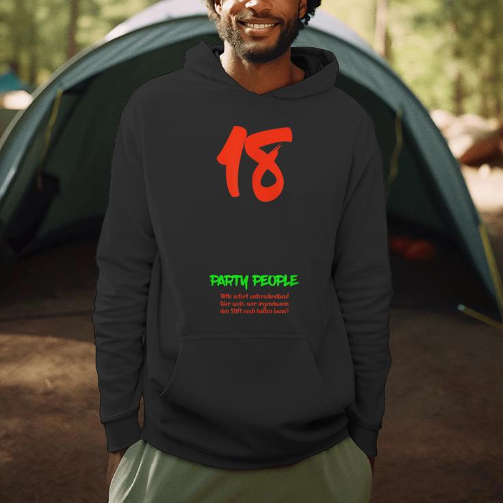 8th Birthday 18 Years Party People Guest List Guest Book Men Hoodie