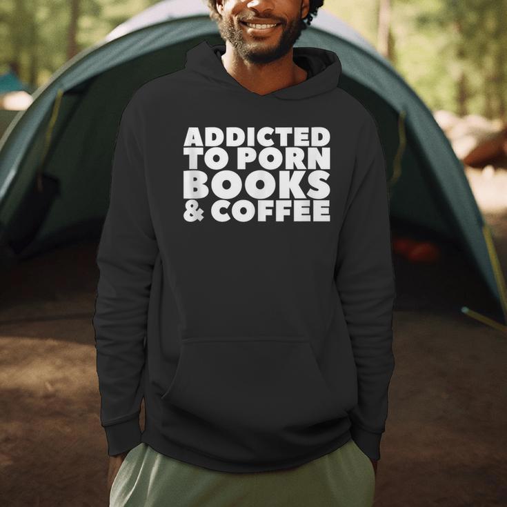 Addicted To Porn Books & Coffee Men Hoodie Addicted To Porn Books & Coffee Men Hoodie