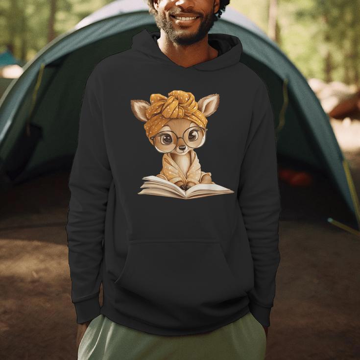 Adorable Fawn Reading Book Lover With Men Hoodie
