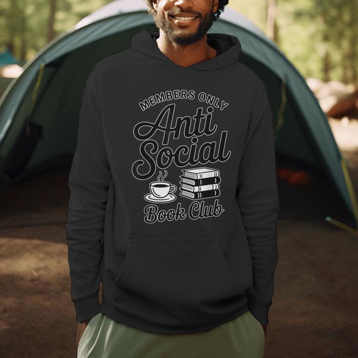 Anti-Social Books Club Members Reading Coffee Lover Men Hoodie