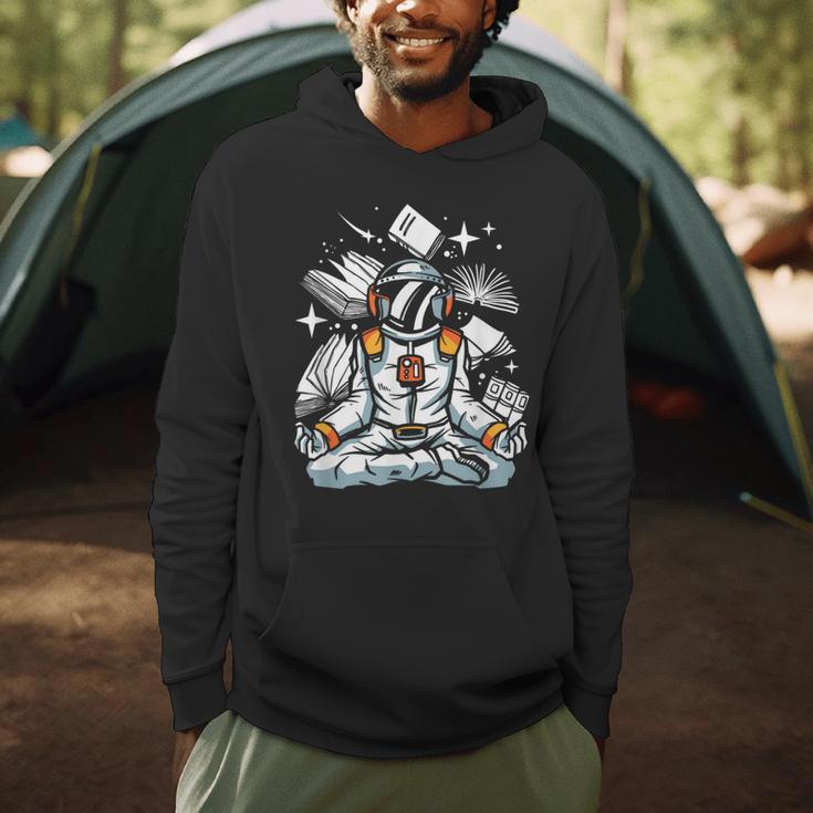 Astronaut Reader Books Lover Book Reading Nerd Literature Men Hoodie
