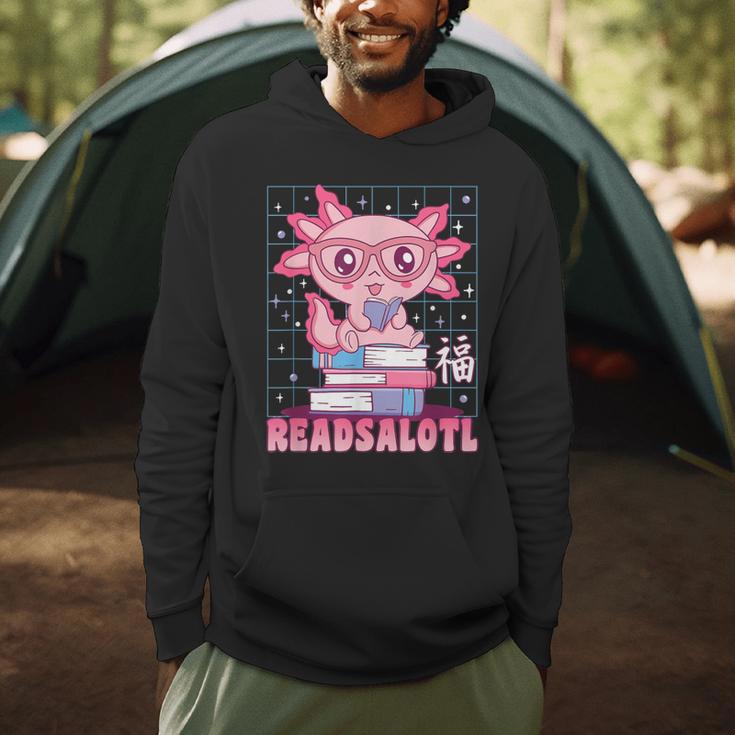 Axolotl Books Readsalotl Reading Bookworm Boys Girls Kids Men Hoodie
