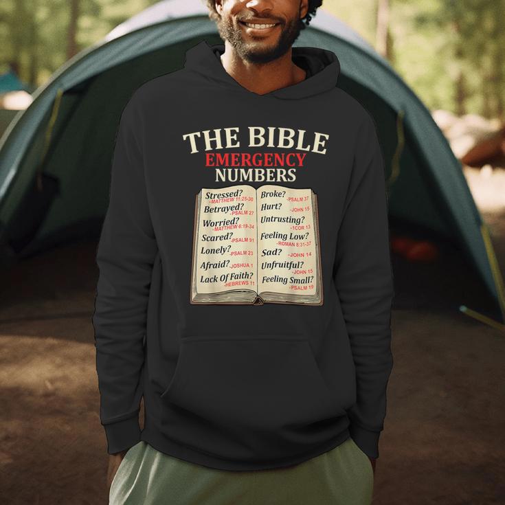 The Bible Book Of Emergency Numbers Religious Christian Men Hoodie