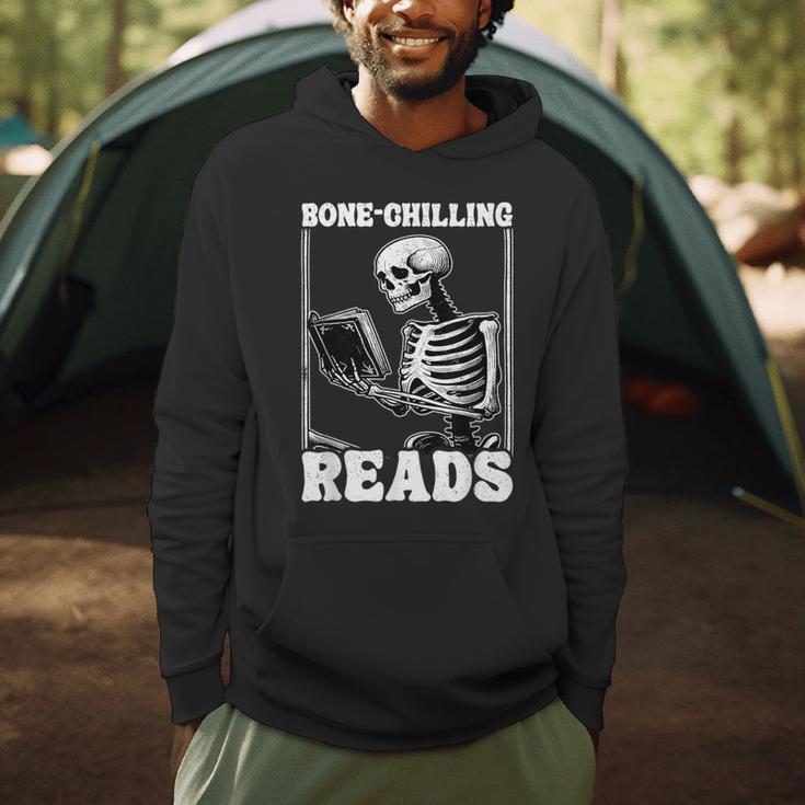 Bone-Chilling-Reads Skeleton Reading Bookworm Book Lovers Men Hoodie