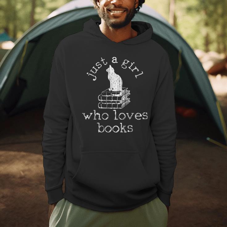 Book Bookworm Cat Lover Reading Men Hoodie