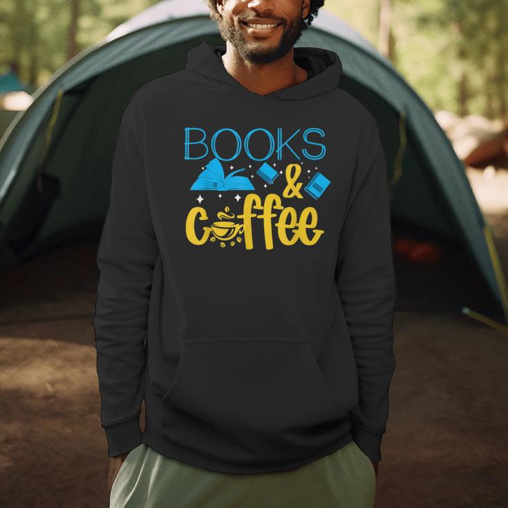 Book Coffee Drink Coffee Read Books Library Bookworm Nerd Men Hoodie