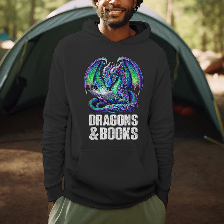Book Dragons And Books Reading Lover Men Hoodie