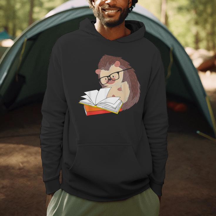 Book Reading Bookworm Forest Animal Wildlife Cute Hedgehog Men Hoodie Book Reading Bookworm Forest Animal Wildlife Cute Hedgehog Men Hoodie