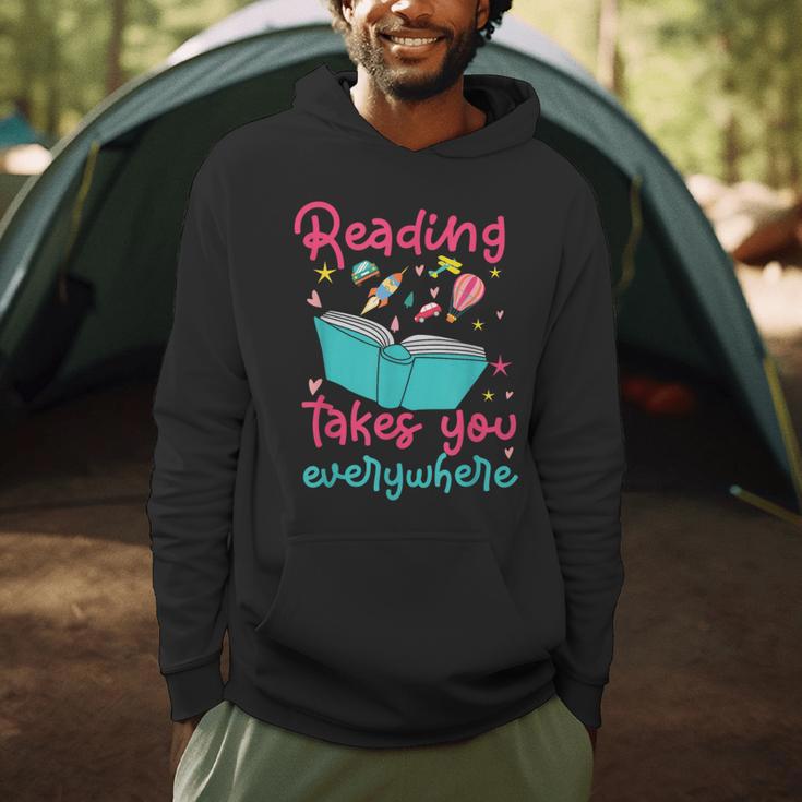 Book Reading Reading Takes You Everywhere Men Hoodie