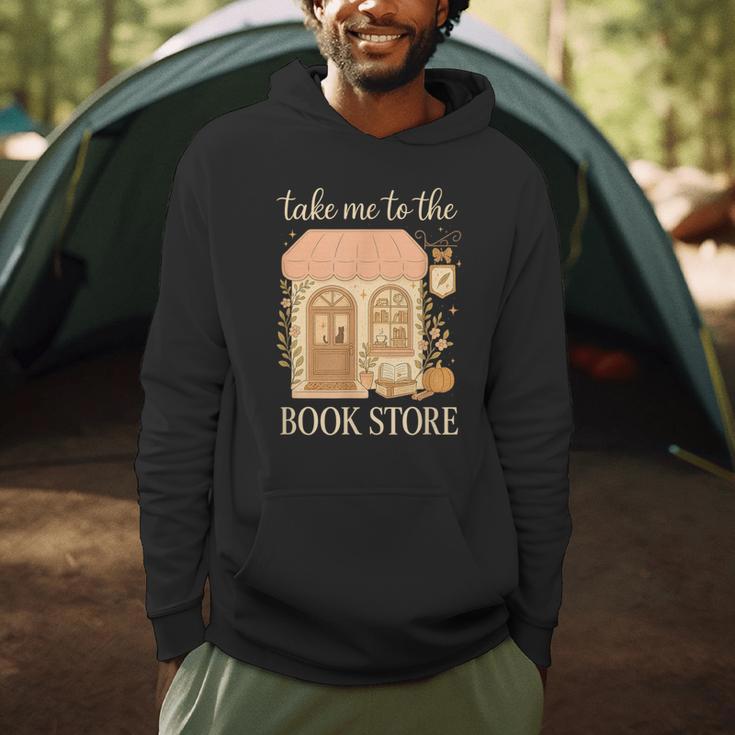 Take Me To The Book Store Cozy Bookshop Cat Aesthetic Men Hoodie Take Me To The Book Store Cozy Bookshop Cat Aesthetic Men Hoodie