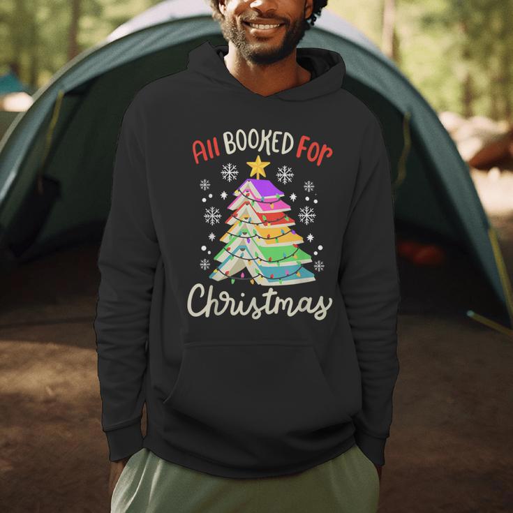 All Booked For Christmas Book Lovers Xmas Tree Women Men Hoodie