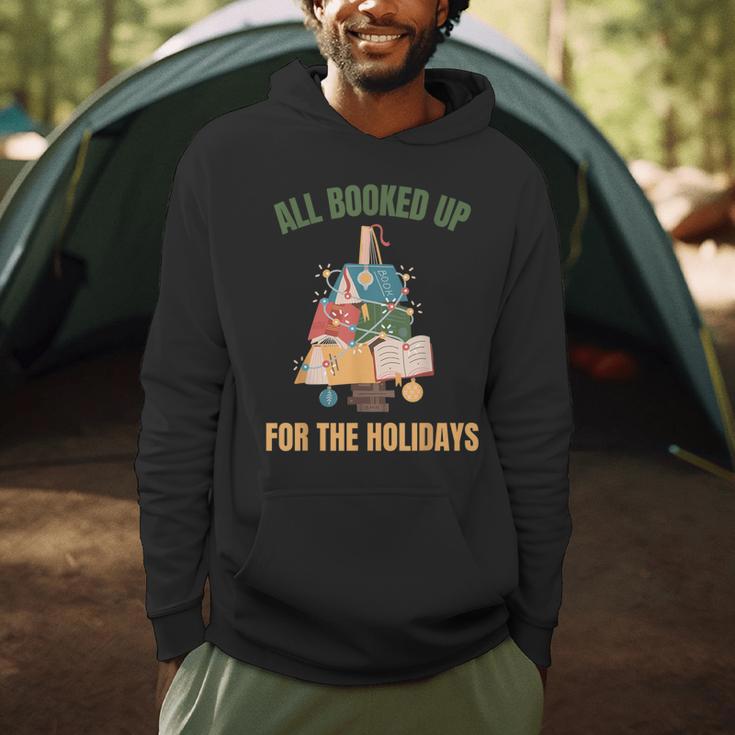 All Booked Up For The Holidays Reading Book Lover Xmas Men Hoodie