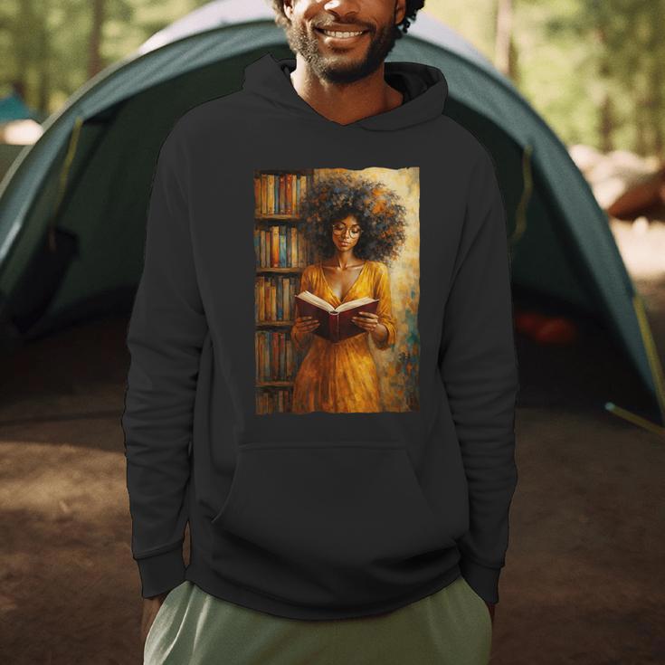Bookish Melanin Afro Girl Reading Book Bookstore Woman Men Hoodie Bookish Melanin Afro Girl Reading Book Bookstore Woman Men Hoodie