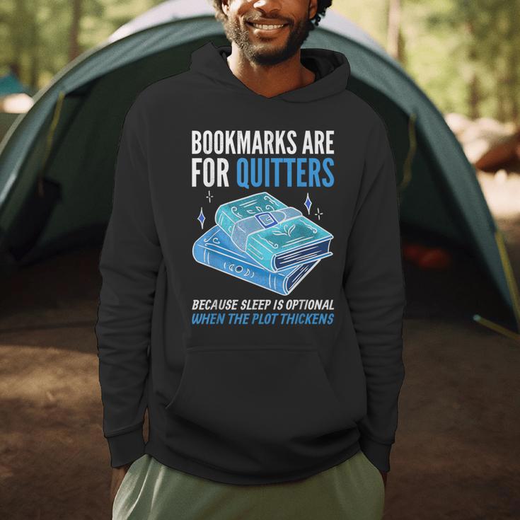 Bookmarks Are For Quitters Book Lover Saying Men Hoodie Bookmarks Are For Quitters Book Lover Saying Men Hoodie