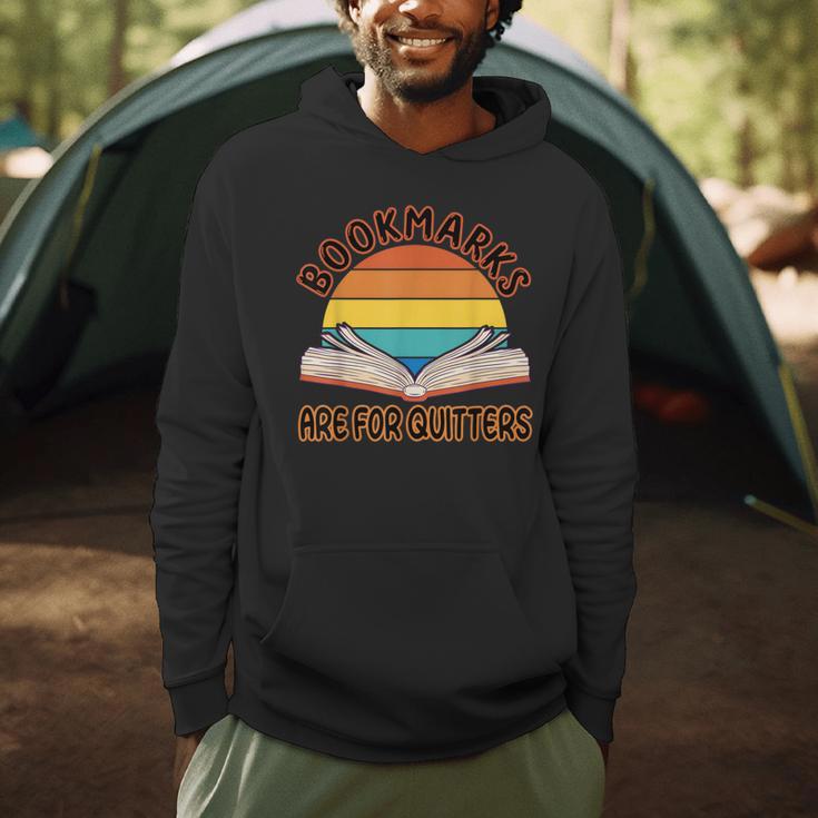 Bookmarks Are For Quitters Reading Books Book Reader Men Hoodie