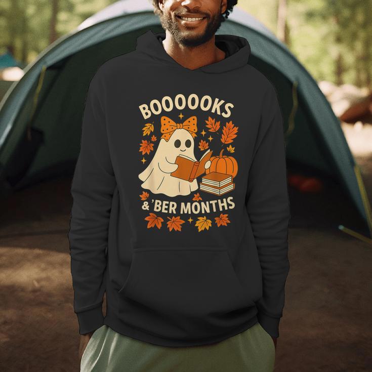 Books And BER Months Fall Librarian Reading Halloween Men Hoodie