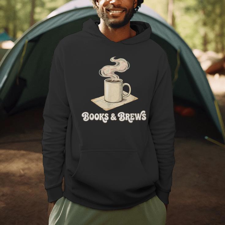Books And Brews Coffee Reader Library Bibliophile Bookworm Men Hoodie