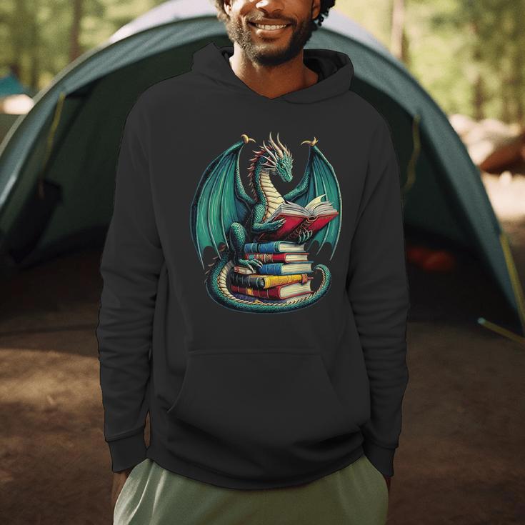 Books Dragon Reading Book Lover Men Hoodie Books Dragon Reading Book Lover Men Hoodie