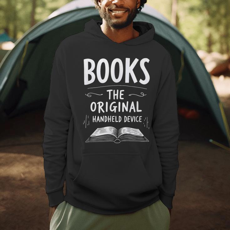 Books The Original Handheld Device Book Reading Men Hoodie