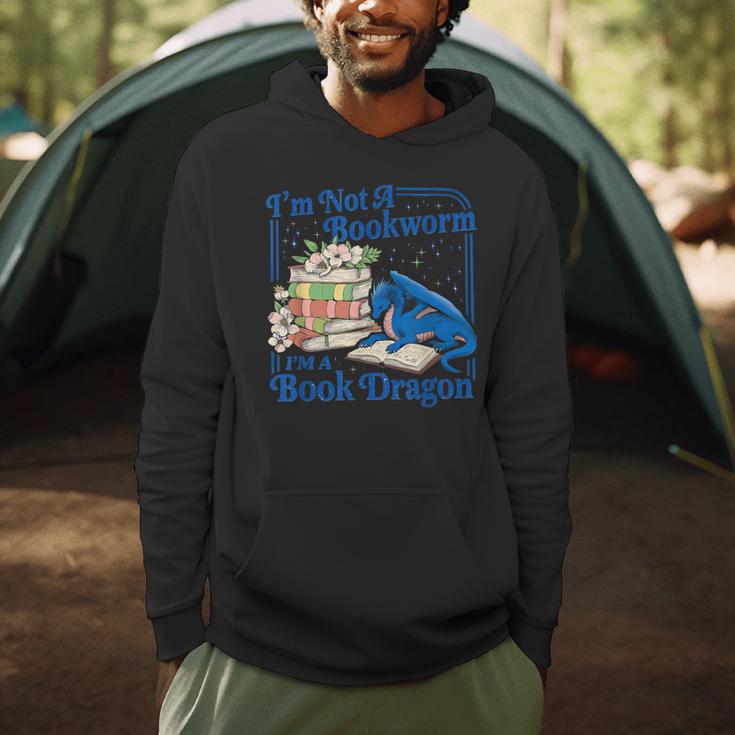Bookworm I'm A Book Blue Dragon Fantasy Reader Bookish Men Hoodie Bookworm I'm A Book Blue Dragon Fantasy Reader Bookish Men Hoodie