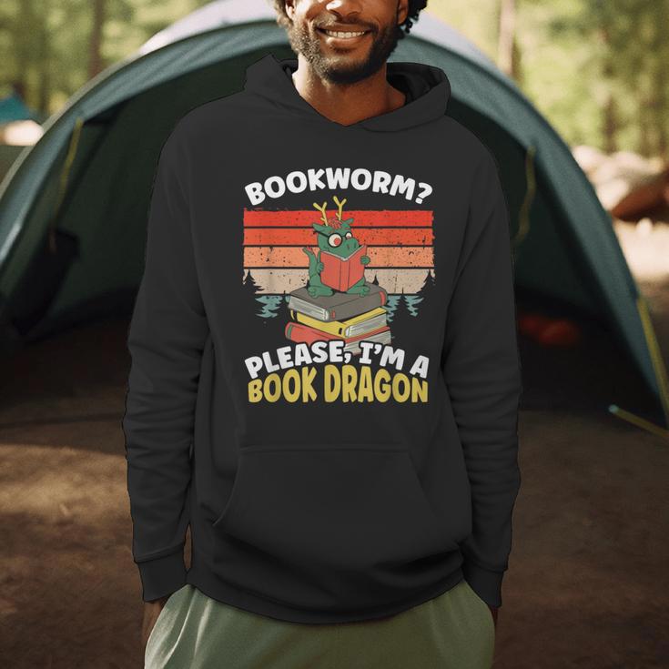 Bookworm Please I'm A Book Dragon Bookworm Book Lovers Men Hoodie
