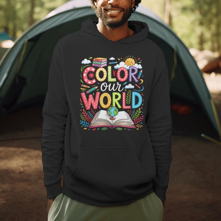 Color Our World Book Reading Program 2026 Summer Reading Men Hoodie