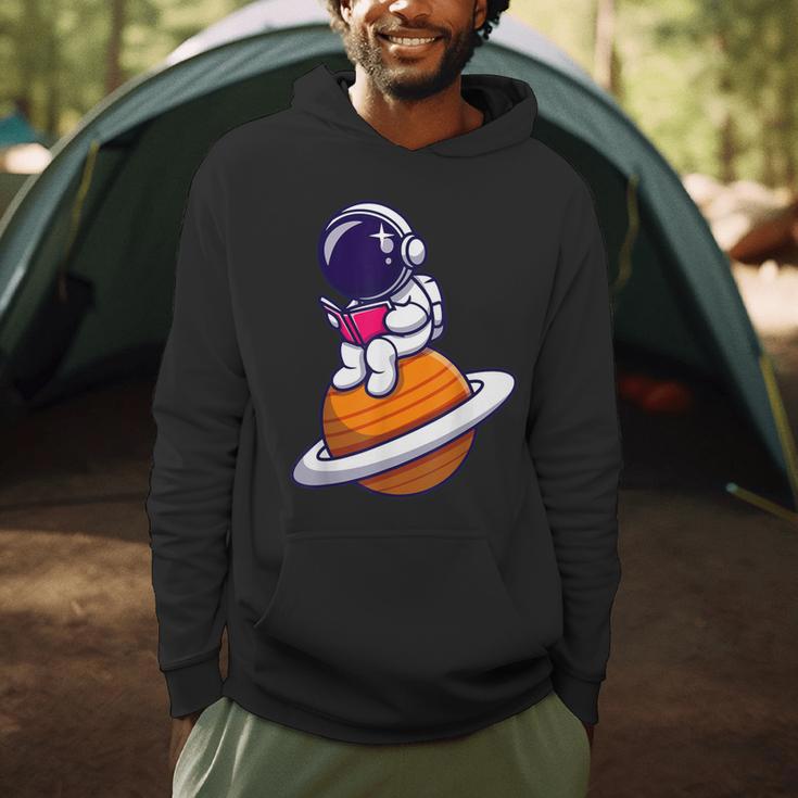 Cute Astronaut Read A Book Men Hoodie