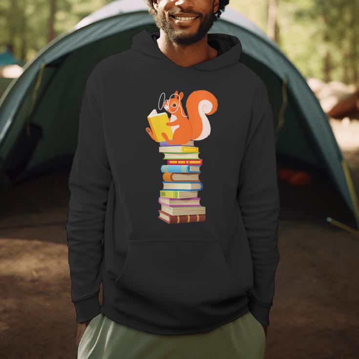 Cute Squirrel Reading Women's Tops Book Lovers Men Hoodie