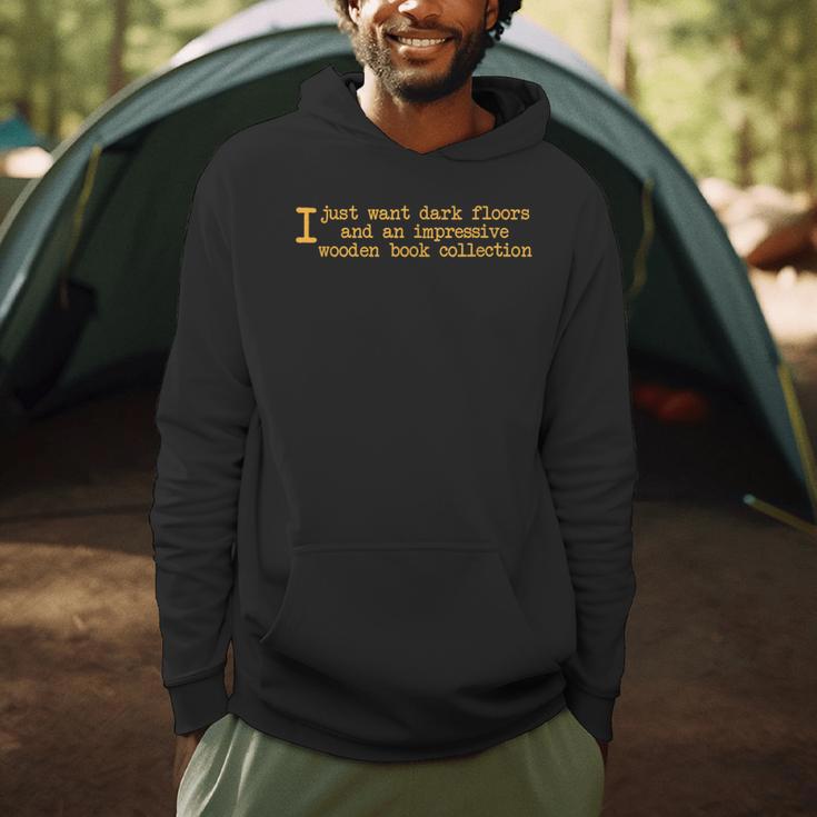 Dark Academia Aesthetic Wooden Book Collection Parchment Men Hoodie