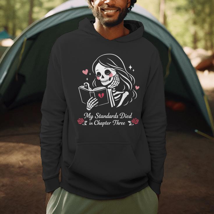 Dark Romance Pajama Skeleton Costume Woman Book Reading Men Hoodie